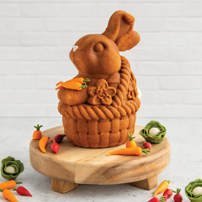 Nordic Ware Bunny in a Basket 3D bakvorm 2,3 liter aluminium