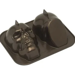 Nordic Ware 3D Haunted Skull schedelbakvorm aluminium bronskleurig