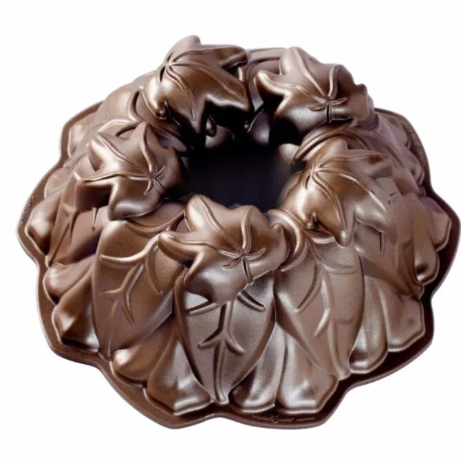 Nordic Ware Harvest Leaves Bundt tulbandvorm herfstbladeren ø 24,7 cm aluminium bronskleurig