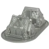 Nordic Ware Holiday peperkoekhuis bakvorm 2 stuks 12 cm aluminium grijs