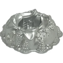 Nordic Ware Holiday Wreath tulbandvorm kerstkrans 28,5 cm aluminium grijs