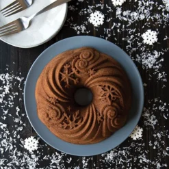 Nordic Ware Let it Snow bundt tulbandvorm aluminium grijs