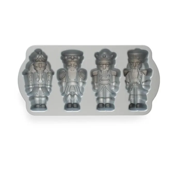 Nordic Ware Nutcracker Sweets bakvorm 4 stuks aluminium zilverkleurig