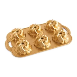 Nordic Ware Pirouette Bundlette bakvorm 6 stuks aluminium goudkleurig