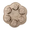 Nordic Ware Rosebud cakelet pan aluminium brons