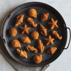 Nordic Ware Seashell Bites zeevruchten bakvorm 23 stuks gietaluminium brons
