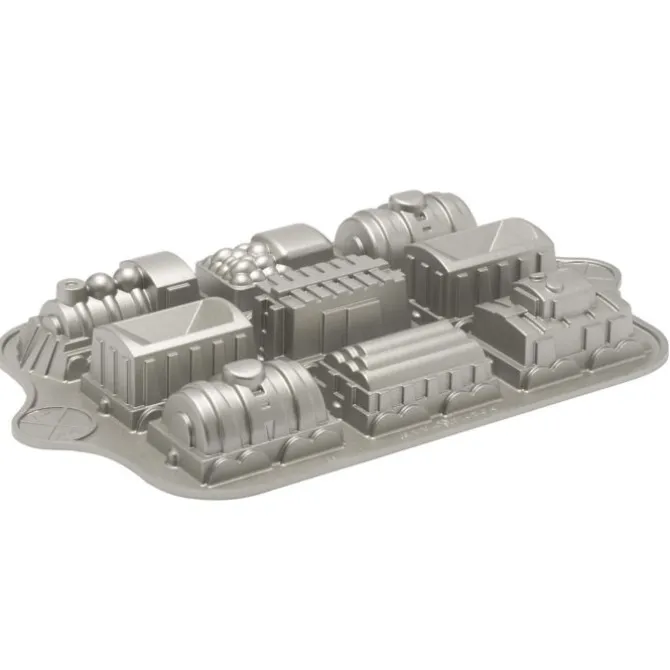 Nordic Ware trein bakvorm 9 stuks 40 x 25 cm gietaluminium g