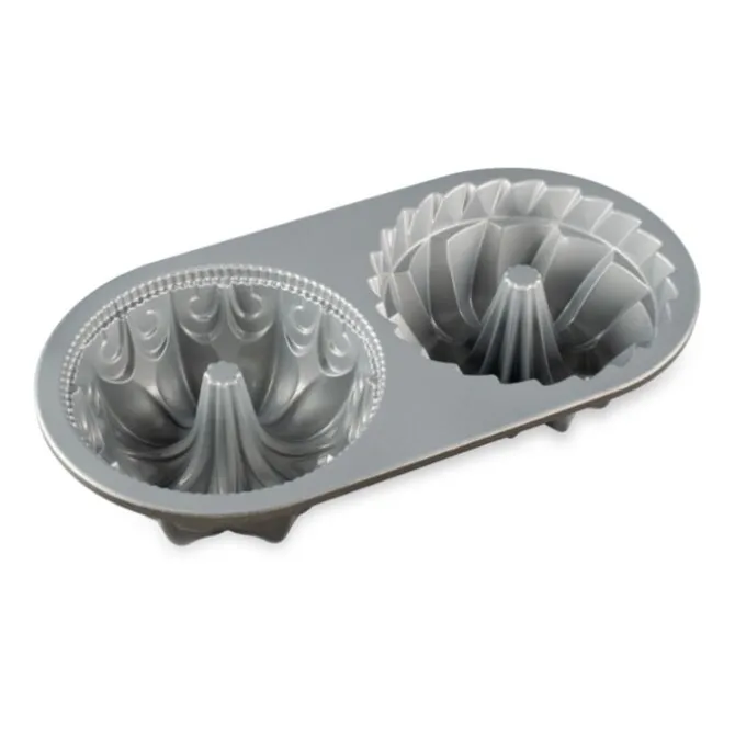 Nordic Ware tulbandbakvorm 2 stuks ø 12 cm aluminium grijs
