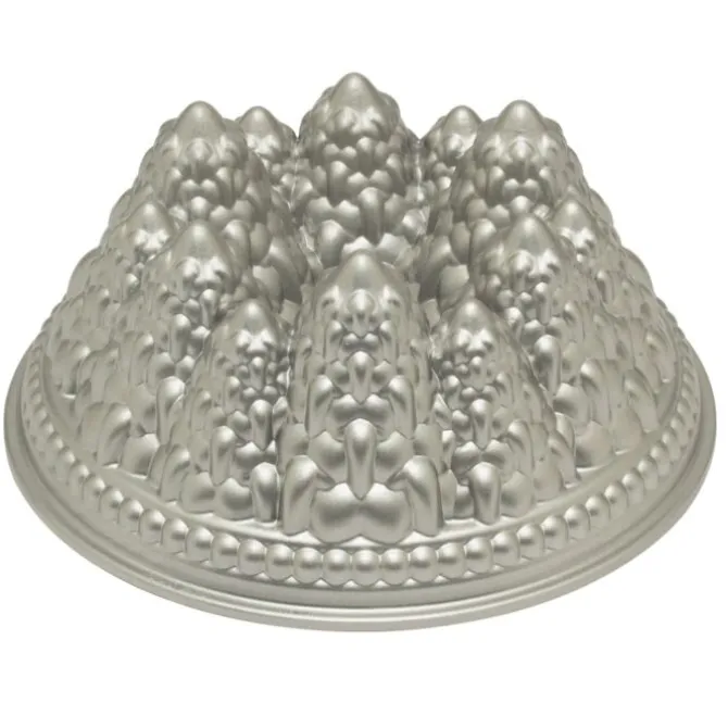 Nordic Ware tulbandvorm 10 kerstbomen ø 24 cm aluminium grijs