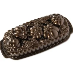 Nordic Ware Wheat & Pumpkin Loaf Pan bakvorm 1,42 liter aluminium bronskleurig