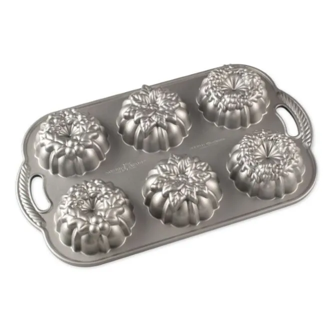 Nordic Ware Wreathlettes bakvorm 6 stuks aluminium