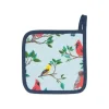 Now Designs Birdsong pannenlap 20 x 20 cm katoen blauw