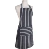 Now Designs Butcher Stripe schort 85 x 70 cm katoen blauw