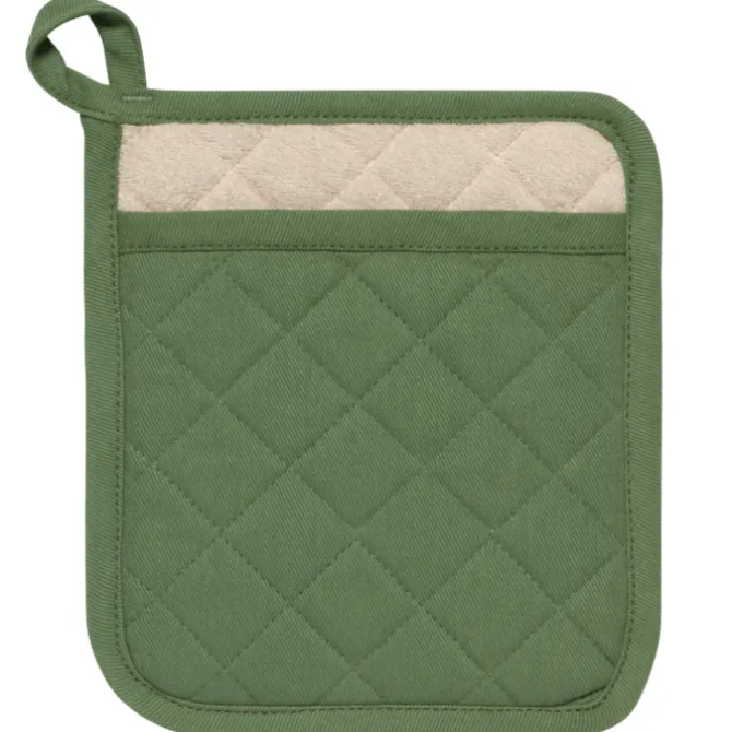 Now Designs Superior pannenlap 20 x 20 cm katoen Elm Green