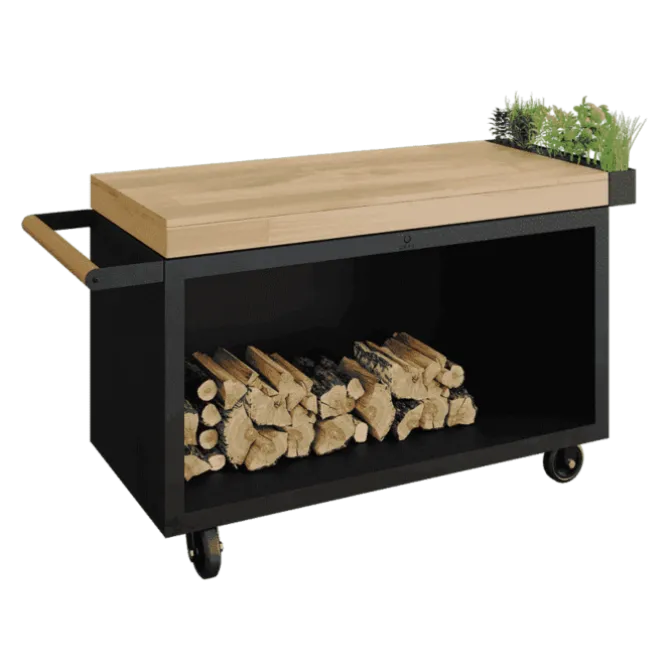 OFYR Mise en Place Table Black 135 PRO teakhout