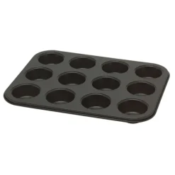 Oldenhof Bakers Select bakblik voor 12 mini muffins ø 4,5 cm zwart