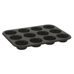 Oldenhof Bakers Select bakblik voor 12 muffins ø 7,5 cm zwart