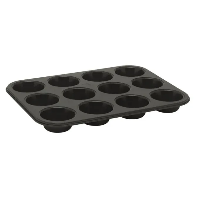 Oldenhof Bakers Select bakblik voor 12 muffins ø 7,5 cm zwart