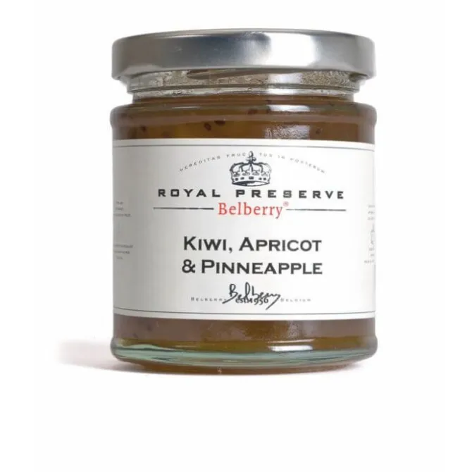 Oldenhof Belberry Kiwi & abrikozen & ananas confiture 215 gram