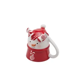 Oldenhof Candy sneeuwpop upside down beker H 12 cm aardewerk