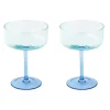 Oldenhof champagneglazen 300 ml blauw set van 2