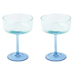Oldenhof champagneglazen 300 ml blauw set van 2