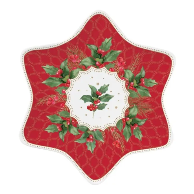 Oldenhof Christmas Berries bord ø 22,5 cm porselein