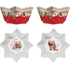Oldenhof Christmas Memories kom ø 14 cm porselein 2-delig