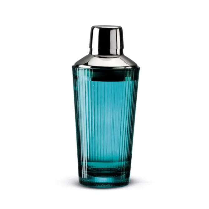 Oldenhof cocktailshaker glas blauw