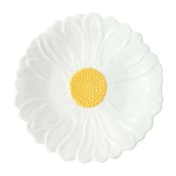 Oldenhof Daisy serveerbord ø 30 cm aardewerk wit
