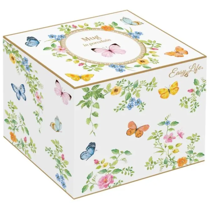 Oldenhof Dancing Butterflies mok 350 ml porselein