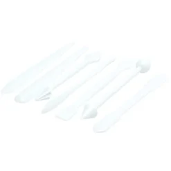 Oldenhof decoratieset 14 cm kunststof wit 7-delig