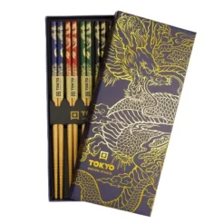 Oldenhof eetstokjes giftbox Dragon 5 stuks