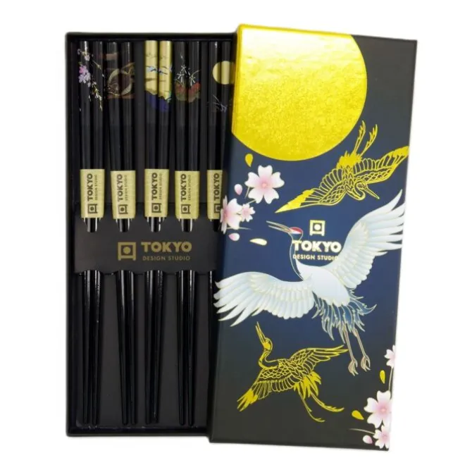Oldenhof eetstokjes giftbox Crane 5 stuks