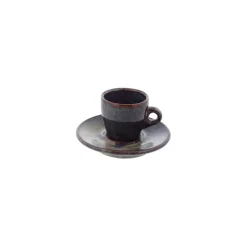 Oldenhof 1821 espressokopje met schotel aardewerk mosgroen