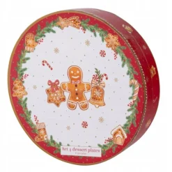 Oldenhof Fancy Gingerbread ontbijtbord ø 19 cm porselein 4-delig