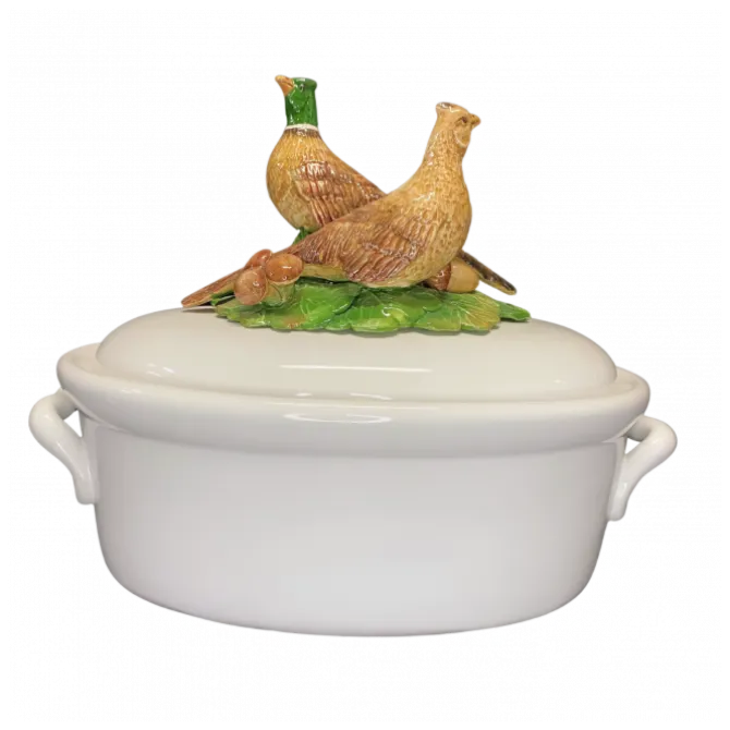 Oldenhof Fazant ovale terrine groot aardewerk
