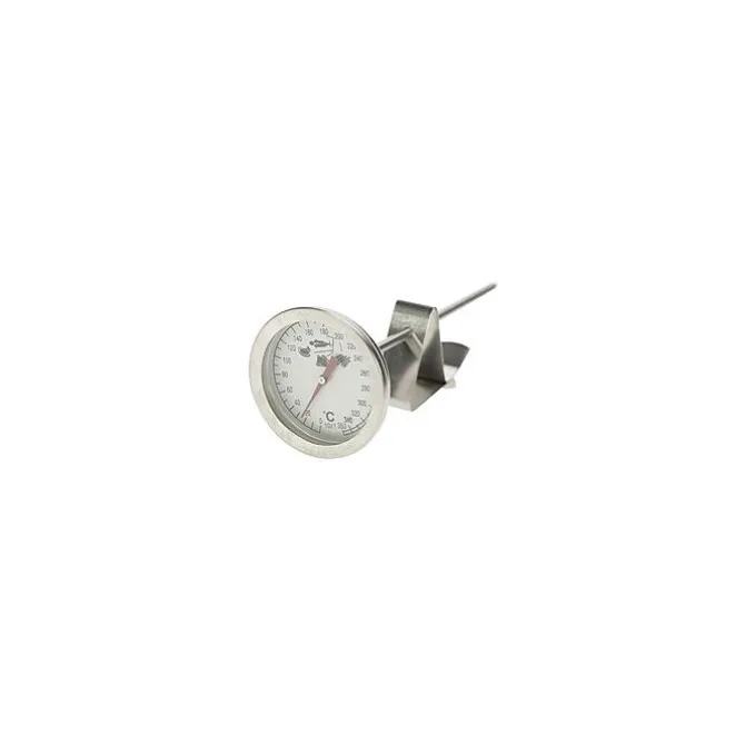 Oldenhof frituurthermometer met klem rond rvs