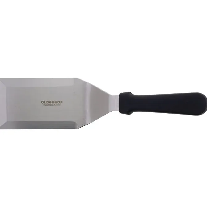 Oldenhof gebogen vleesspatel 12,5 cm rvs