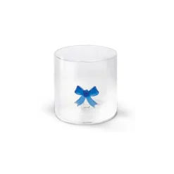 Oldenhof glazen beker met blauwe strik 250 ml