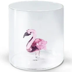 Oldenhof glazen beker met flamingo 250 ml