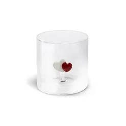 Oldenhof glazen beker met hartjes 250 ml