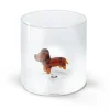 Oldenhof glazen beker met staande hond 250 ml