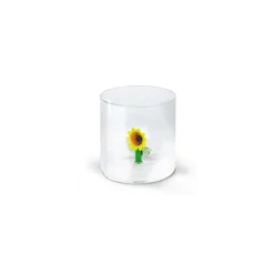 Oldenhof glazen beker met zonnebloem 250 ml