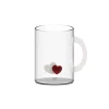 Oldenhof glazen mok met hartjes 420 ml