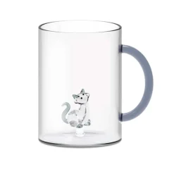 Oldenhof glazen mok met kat 420 ml