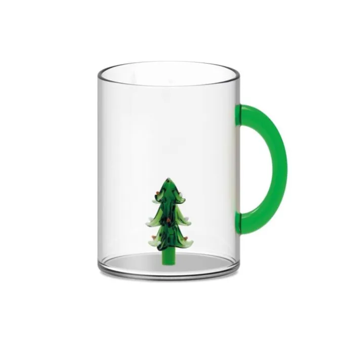 Oldenhof glazen mok met kerstboom 420 ml