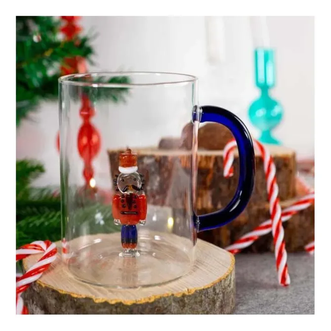 Oldenhof glazen mok met nutcracker 420 ml