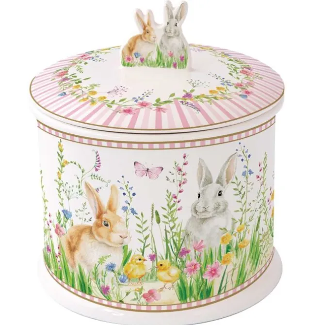 Oldenhof Happy Easter koekjespot ø 14 cm h 16 cm porselein