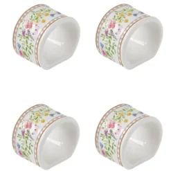 Oldenhof Happy Easter servetring ø 4,5 cm porselein 4 stuks